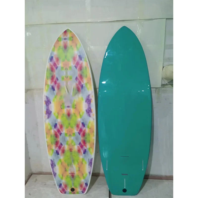 Unisex Heat Lamination Foam Shortboard XPE Soft Top and Colorful Slick HDPE Bottom Surfboard EPS Foam for Ocean Waters