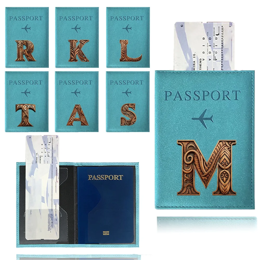 

Passport Cover Waterproof Dirt Passport Holder Wood Art Printing Series Ticket Document Business Credit ID Card Wallet