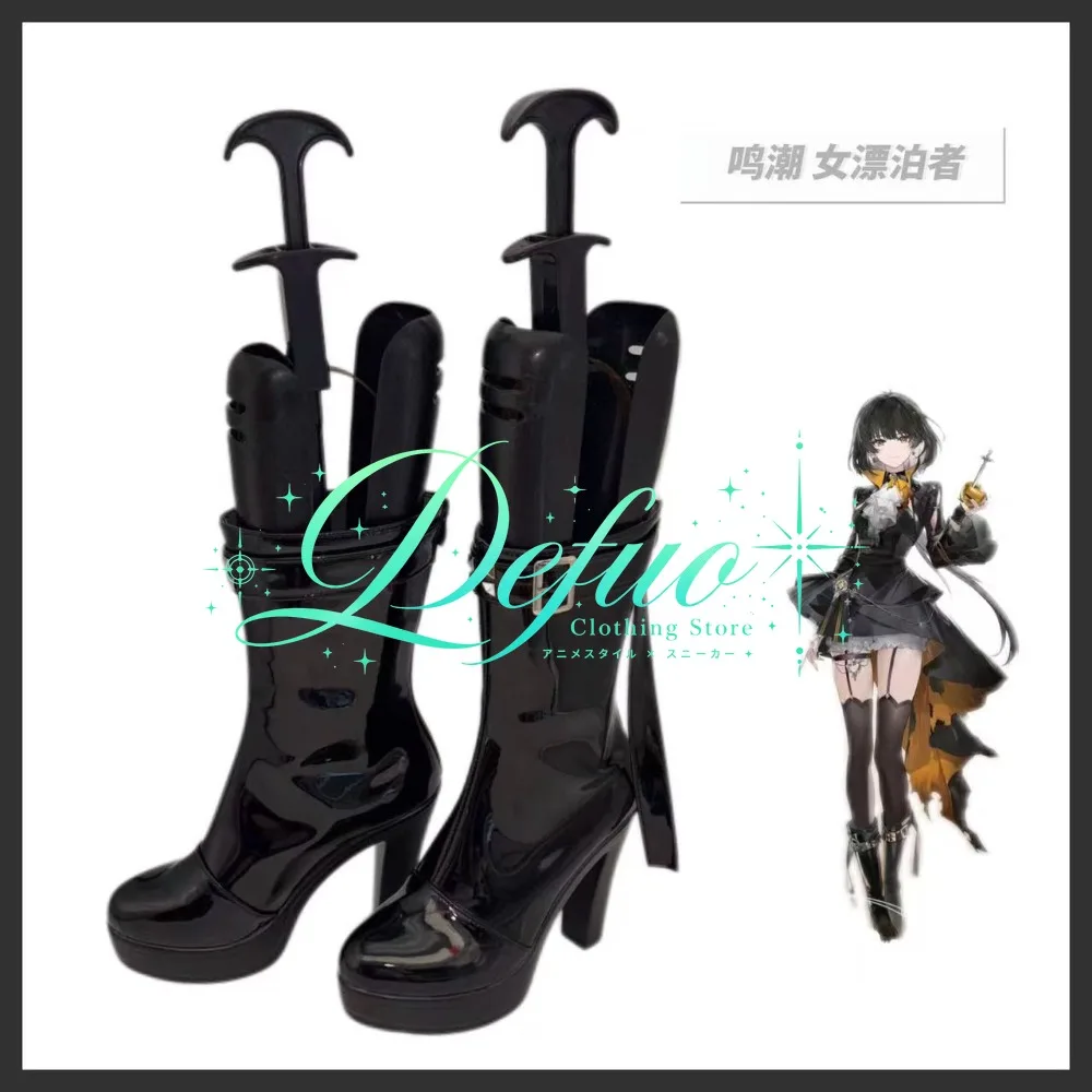 Game Female Wanderer Role-playing Adult Shoes Customized Anime Boots Halloween Carnival Party Props
