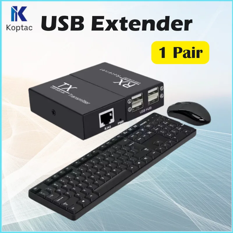 

120M/200M USB Extension Metal Hub Adapter Lengthen for PC Computer Peripherals Extender Adapter 4 Port US CAT6 Cable TX RX 4