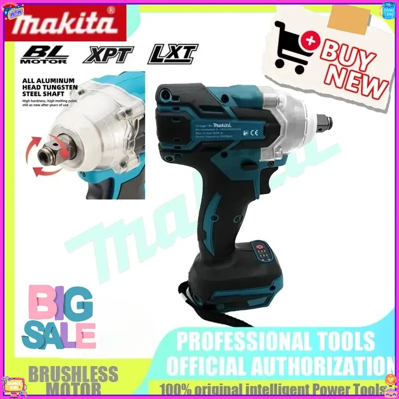 makita-dtw600-cordless-impact-wrench-high-torque-brushless-electric-wrench-rechargeable-auto-repair-18v-20v-power-tools