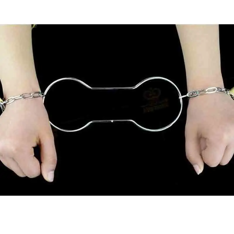 Chain Shackle Escape,Handcuff Escape Silver Stage Magic Props Illusions Close-Up Street Classic Magia(Gold out of stock)