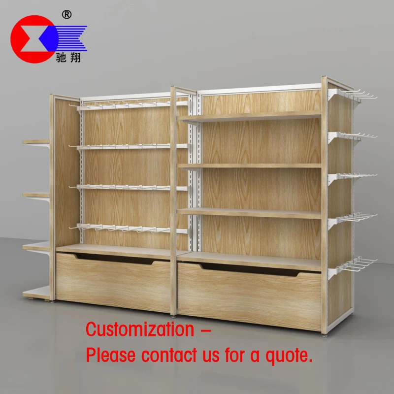 custom.Double-Sided LED-Lit Supermarket Shelf Hooks Hanging Convenience Grocery Retail Display Stand (Quick Installati