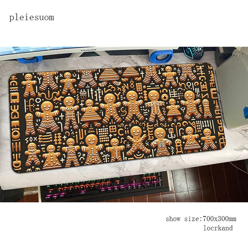 Pain d'épices XXL Tapis De Souris Pc bord verrouillé accessoires De jeu Tapis De Souris clavier Tapis ordinateur portable Kawaii Tapis De Souris Tapis De Souris