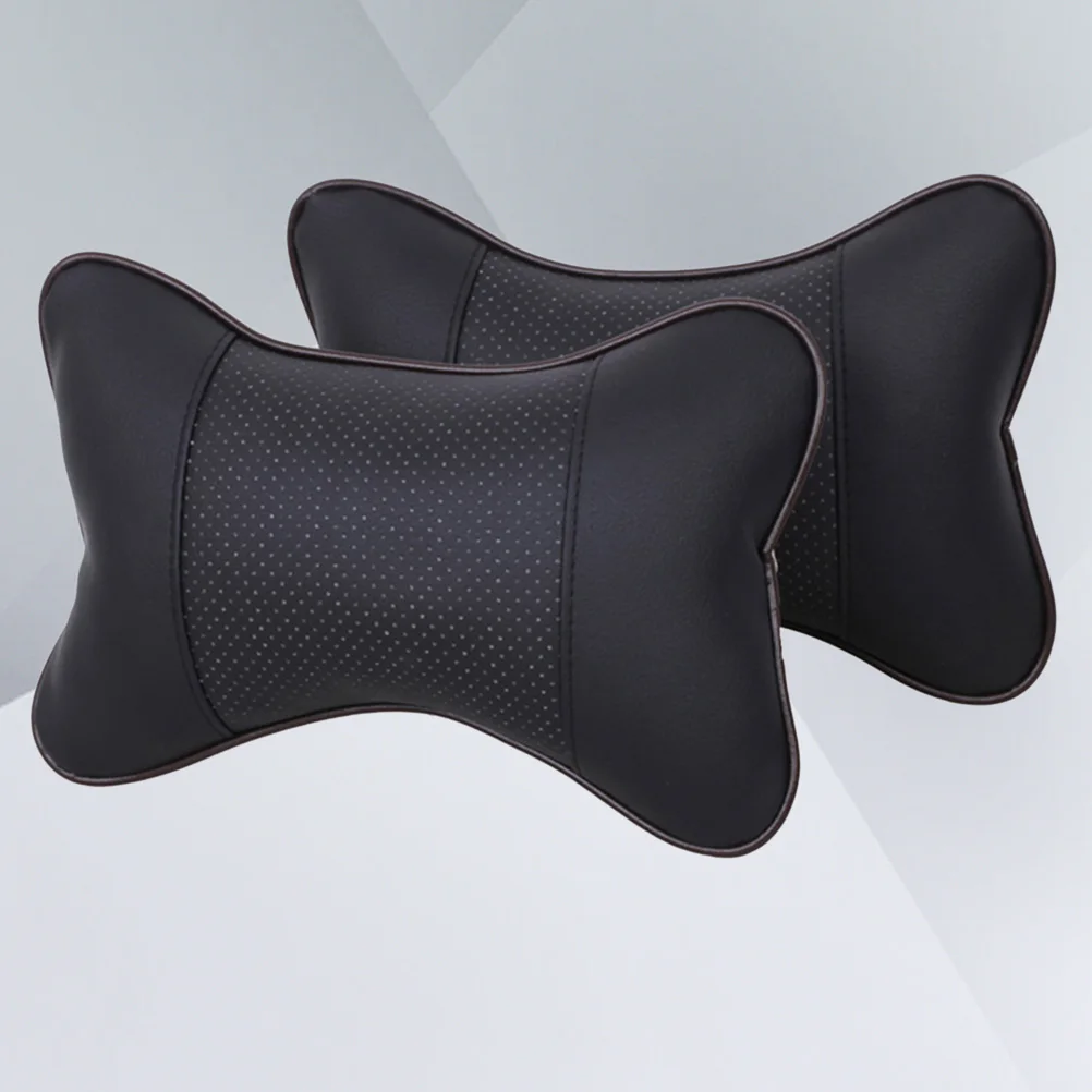 

Ergonomic Neck Pillow Black Car Headrest Cushion Perforated Support Pillows Cervical Rest Comfortable Driving Safety Breathable