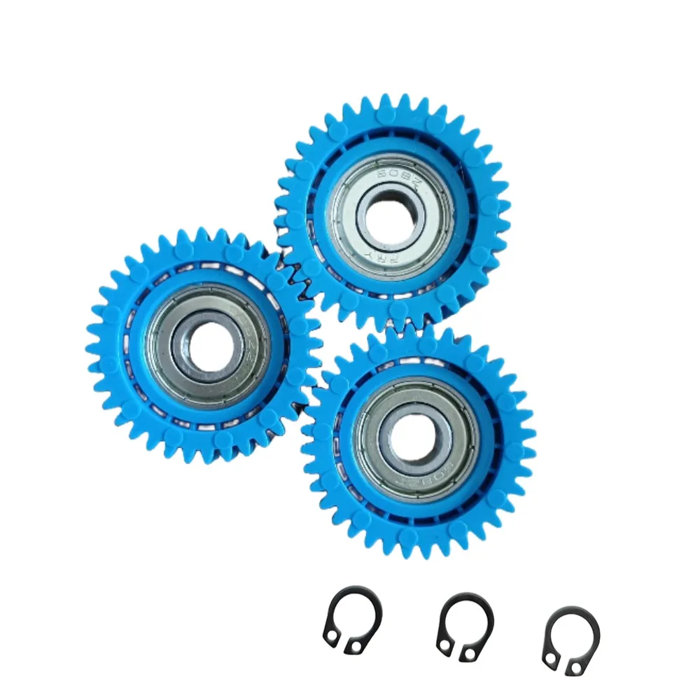 3 uds engranaje de nailon para bicicleta eléctrica 36 dientes 38x12mm engranaje de Motor planetario con rueda de rodamiento 608Z piezas de repuesto de engranaje de nailon para bicicleta eléctrica