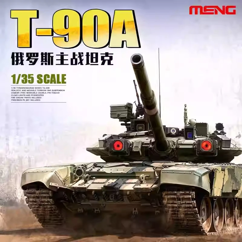 

MENG TS-006 T-90A Russian Main Battle Tank 1/35 Military Assembling Scale Model Kit DIY Toy, Collection Birthday Gift
