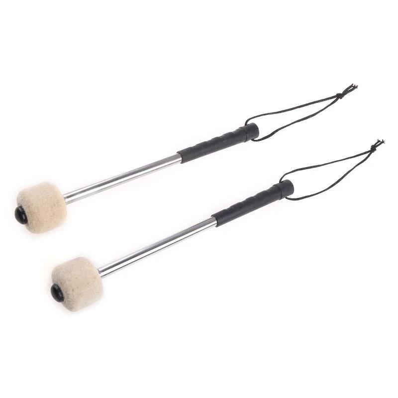 2 Pack Hammer Head Drum Set Felt Pad Percussion Beater Accessories Beater Drumstick Wool Mallet Musical Instrument Parts 24BD