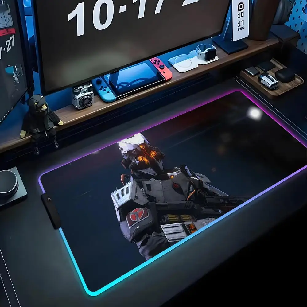 

Game Shadow Fall Mouse Pad RGB Gaming Mousepad Big LED Pad PC Desk Mat Luminous Mouse Pad Large Keyboard Mats Table Rug With