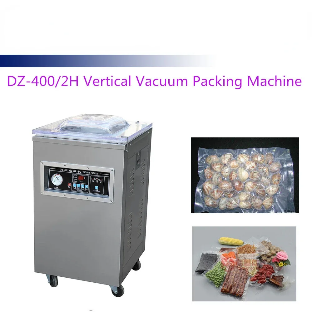 DZ-400/2H Low Noise Durable Electric Stainless Steel Vacuum Sealant with Bag/Food Packaging Machine Su Provide Vacuum