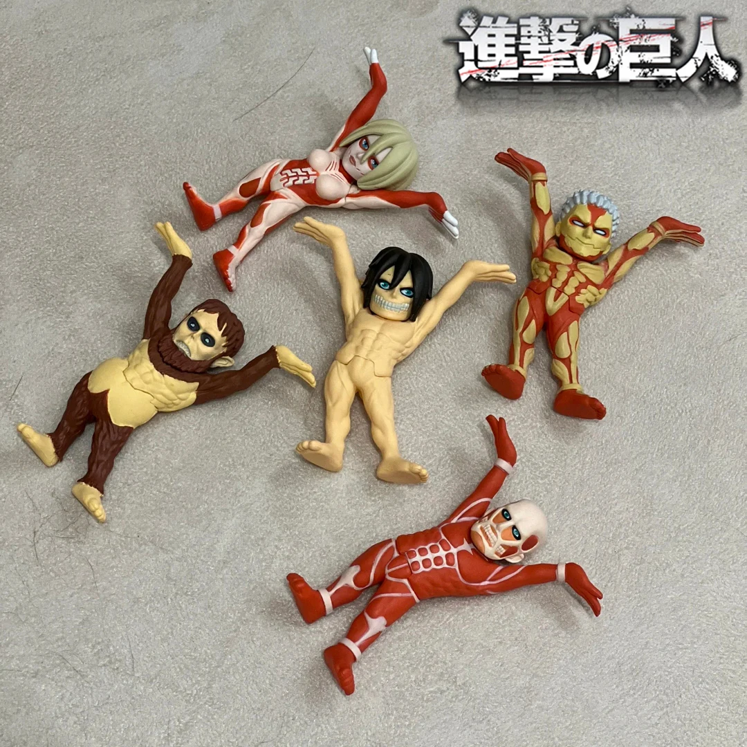 Figura de Anime attaque sur Titan de 6cm, figurine d'action d'Eren Jaeger, 5 uds., modèle de colección, decoración de habitación,