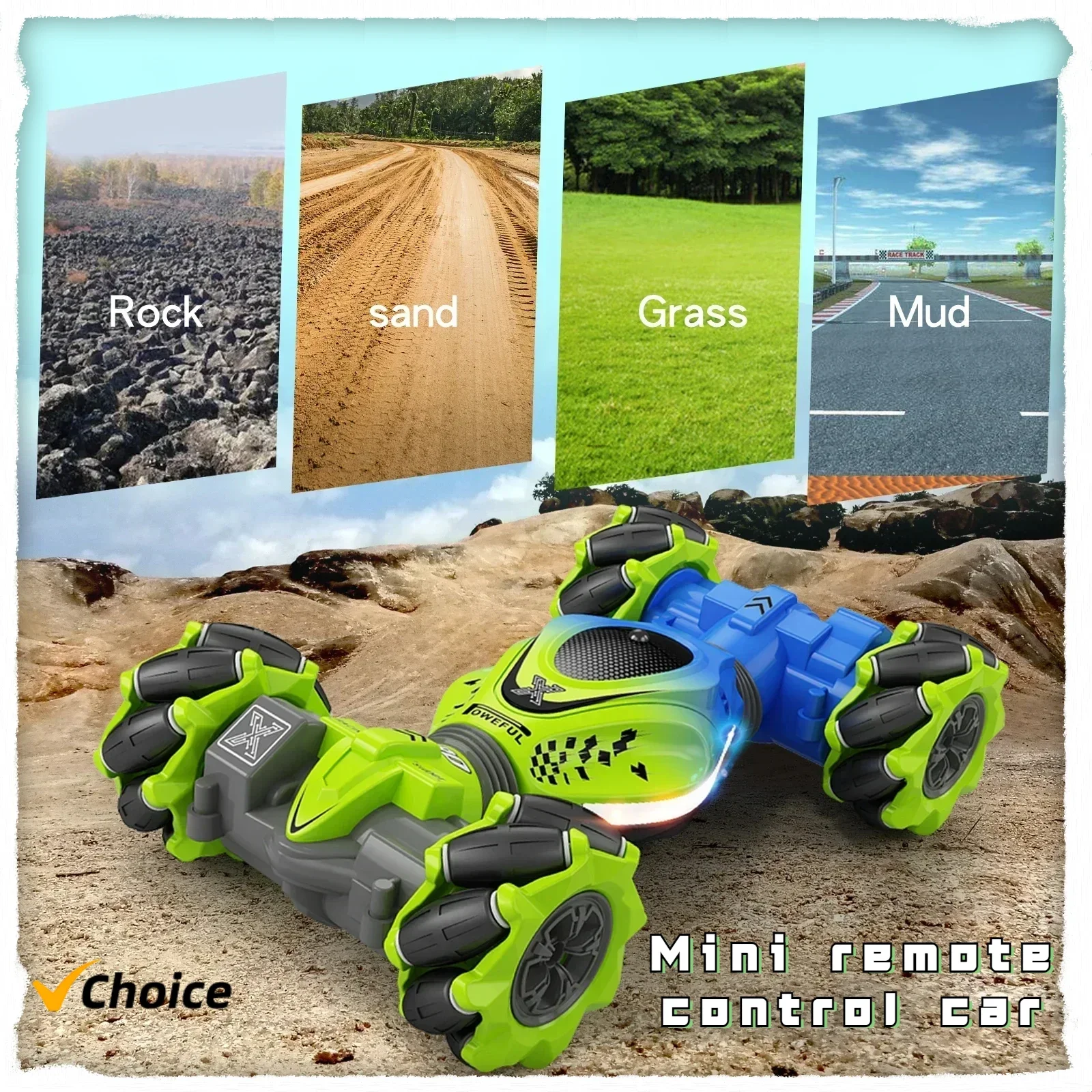 

4WD RC Car Toy 2.4G Radio Remote Control Cars RC Watch Gesture Sensor Rotation Twist Stunt Drift Vehicle Toys for CHildren Kids