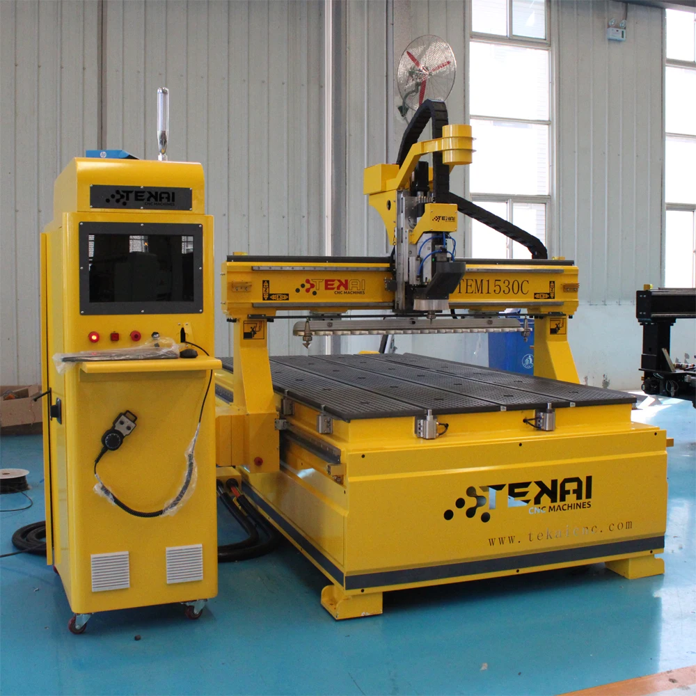 TEM1530C Woodworking Machinery 3d ATC Wood Cnc Router Machine Aluminum Composite Cutting Bits with Dust Collect System