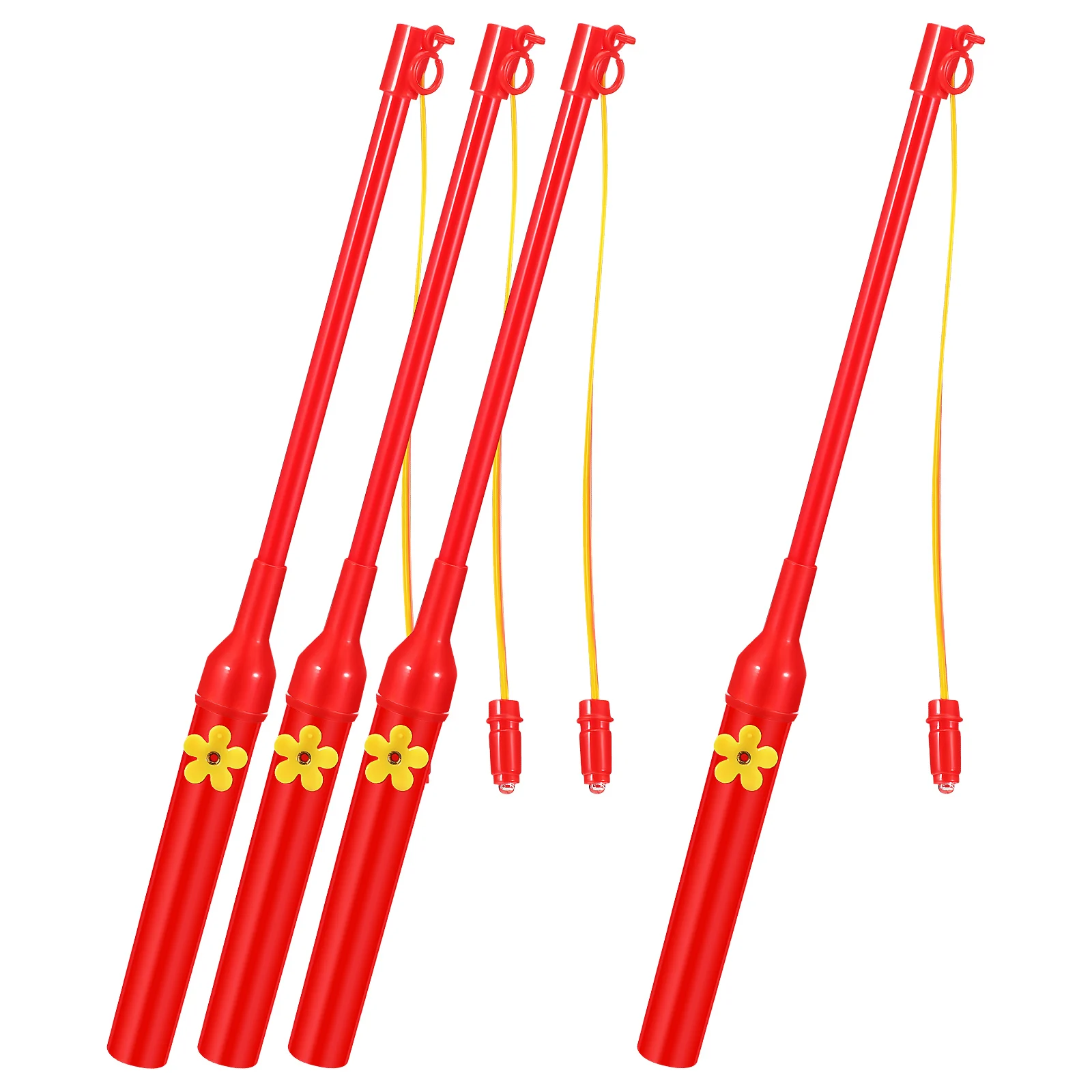 

4 pcs Luminous Rods Handheld Water Proof Plastic Festival Lantern Sticks Toy Kids Children Led Light Handles Making Decorative