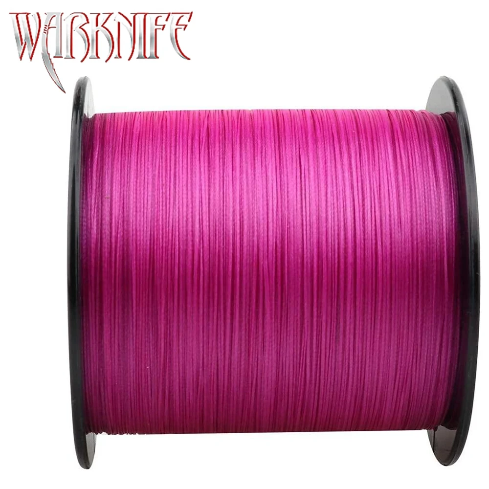 Warknife 16 Strands 100M - 2000M Hollow Core PE Extreme Braided Fishing Line 20LBs-500LBs Japan Multifilament Assist Line Pink