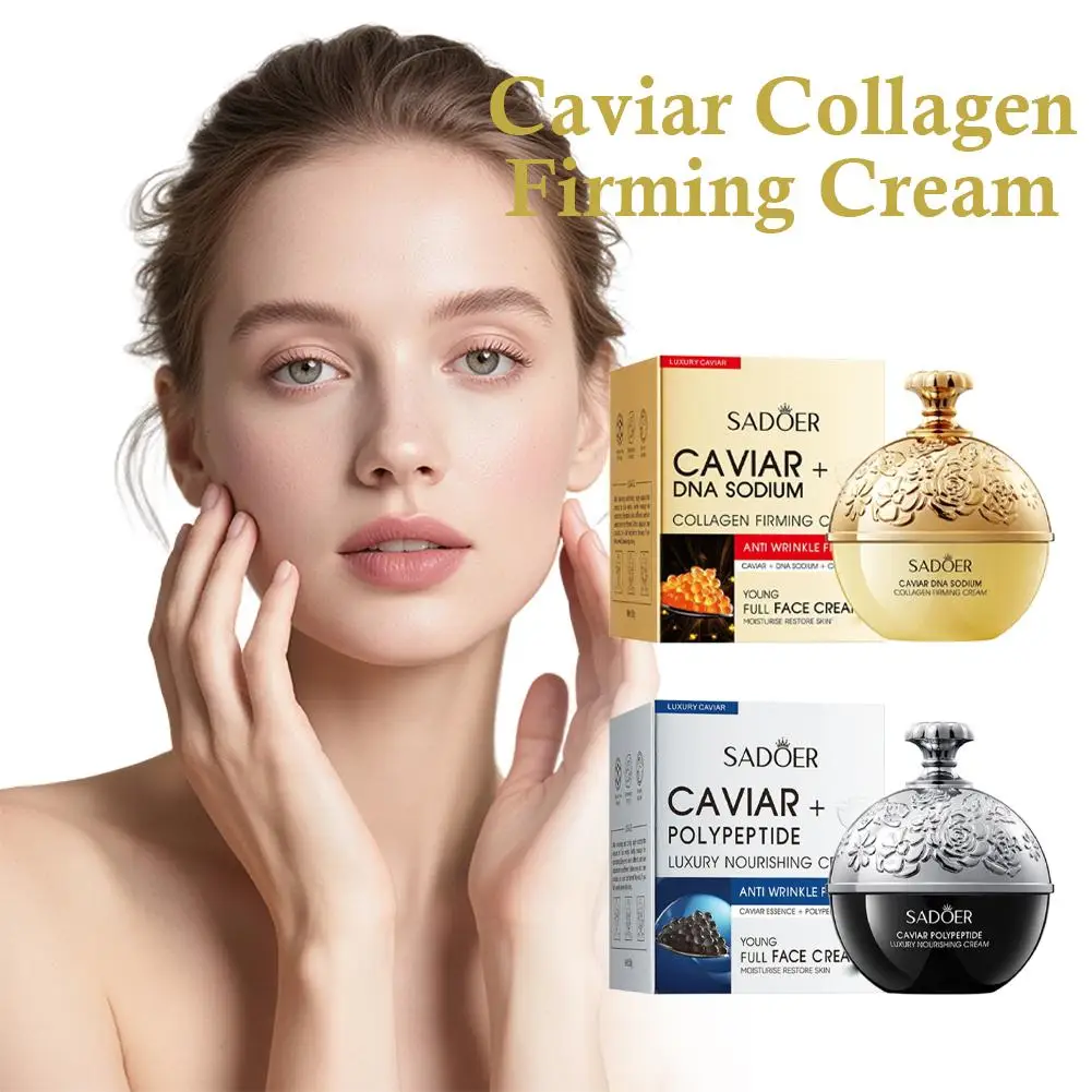 Extracto de caviar Altamente en humedad Textura ligera y fácil de absorber Crema no grasa El colágeno eficaz bloquea continuamente