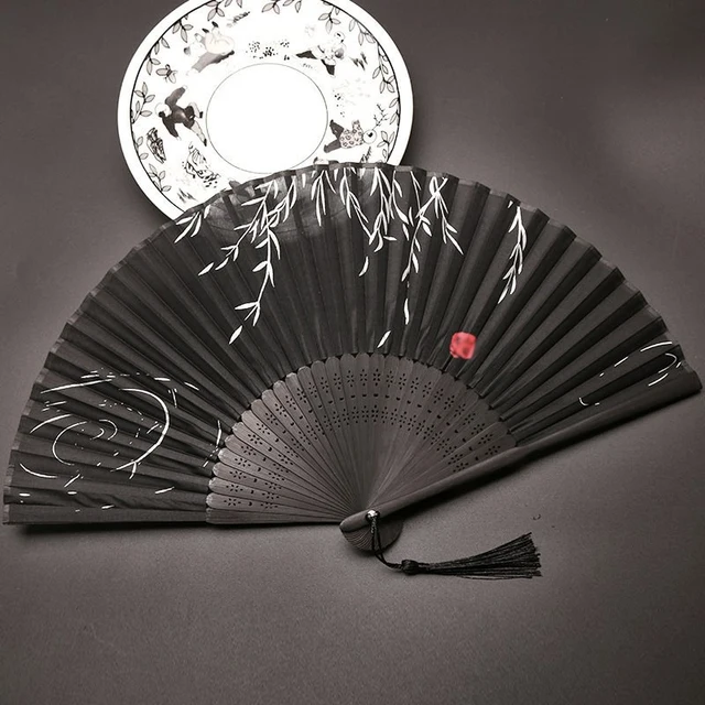 Folding Hand Fan, Retro Style Folding Fan, Birthday Gift, For Dance Performance, Decoration Props 3
