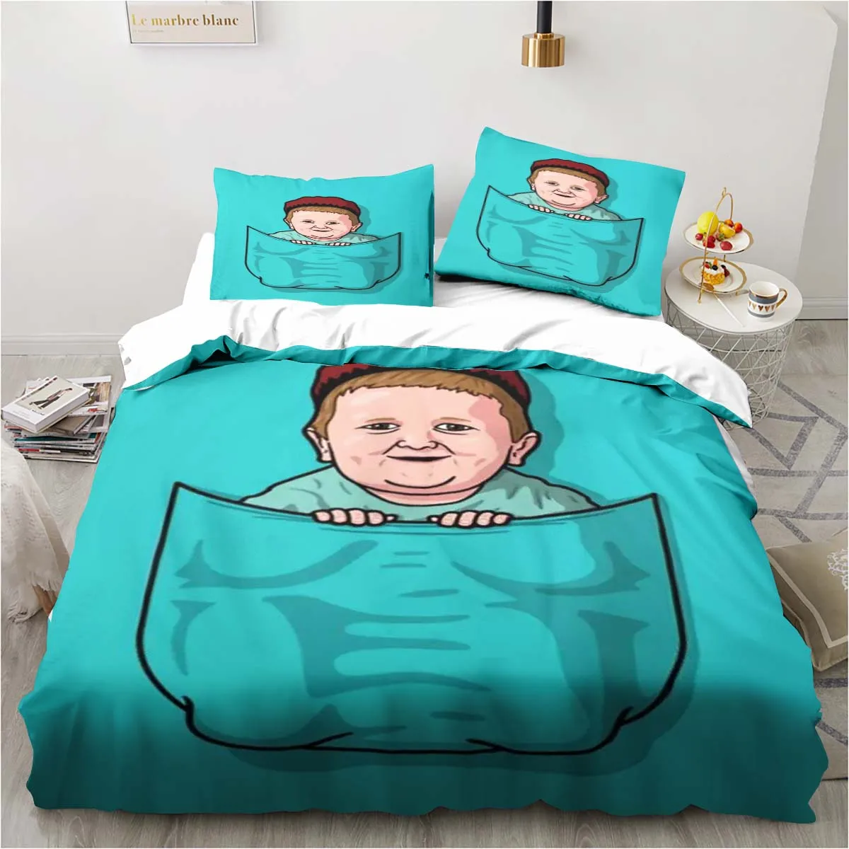 

Hasbulla Magomedov Fighting Meme Bedding Set Three Piece Bed Set Single Double King Size Bed Duvet Cover Set Bedroom Quilt Cover