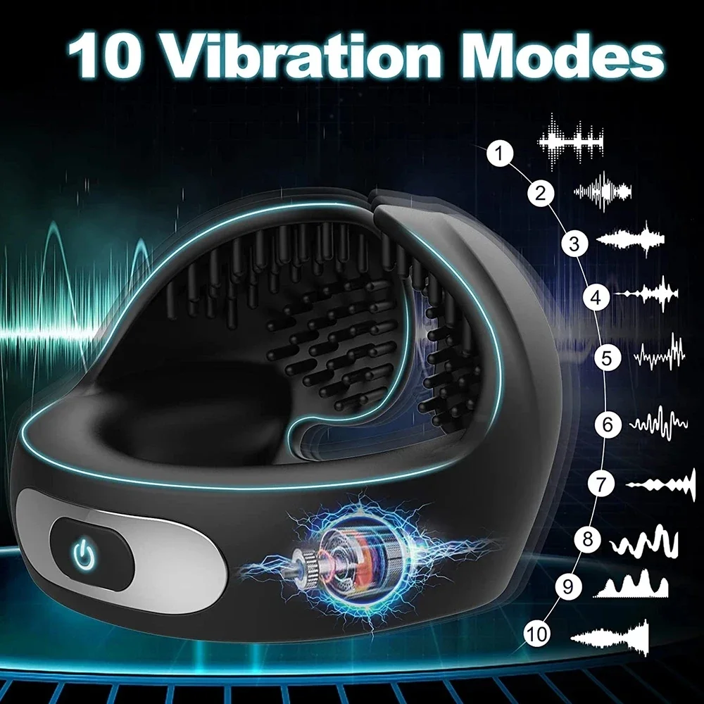 Vibrator Wireless Remote Control Cock Penis Ring Delay Ejaculation Erection Scrotum Stimulator Adult Sex Toy for Man Masturbator