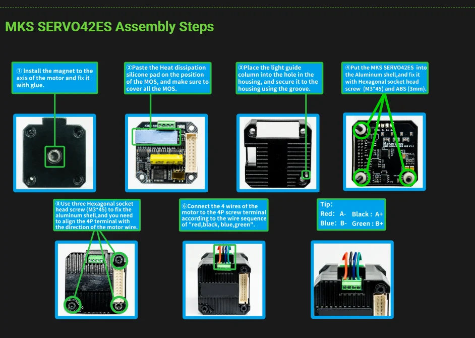 Makerbase MKS SERVO42ES NEMA17 Closed-Loop-Schrittmotortreiber für CNC-3D-Drucker, Gen_L FOC, leise und effizient – Detail 16