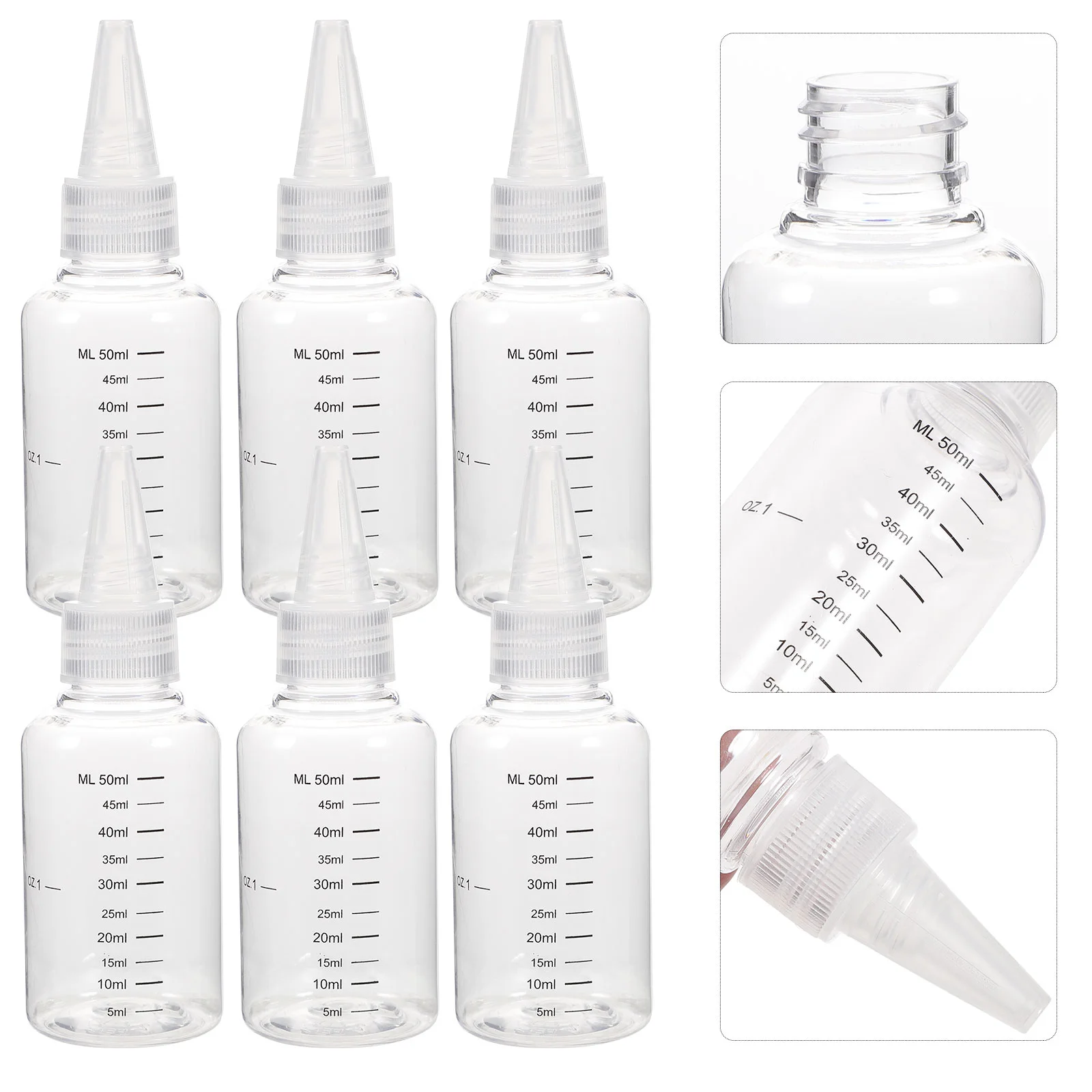 Travel Bottle with Scale Dropper Food Containers Lids Applicator Press Tip Bottles Squeeze