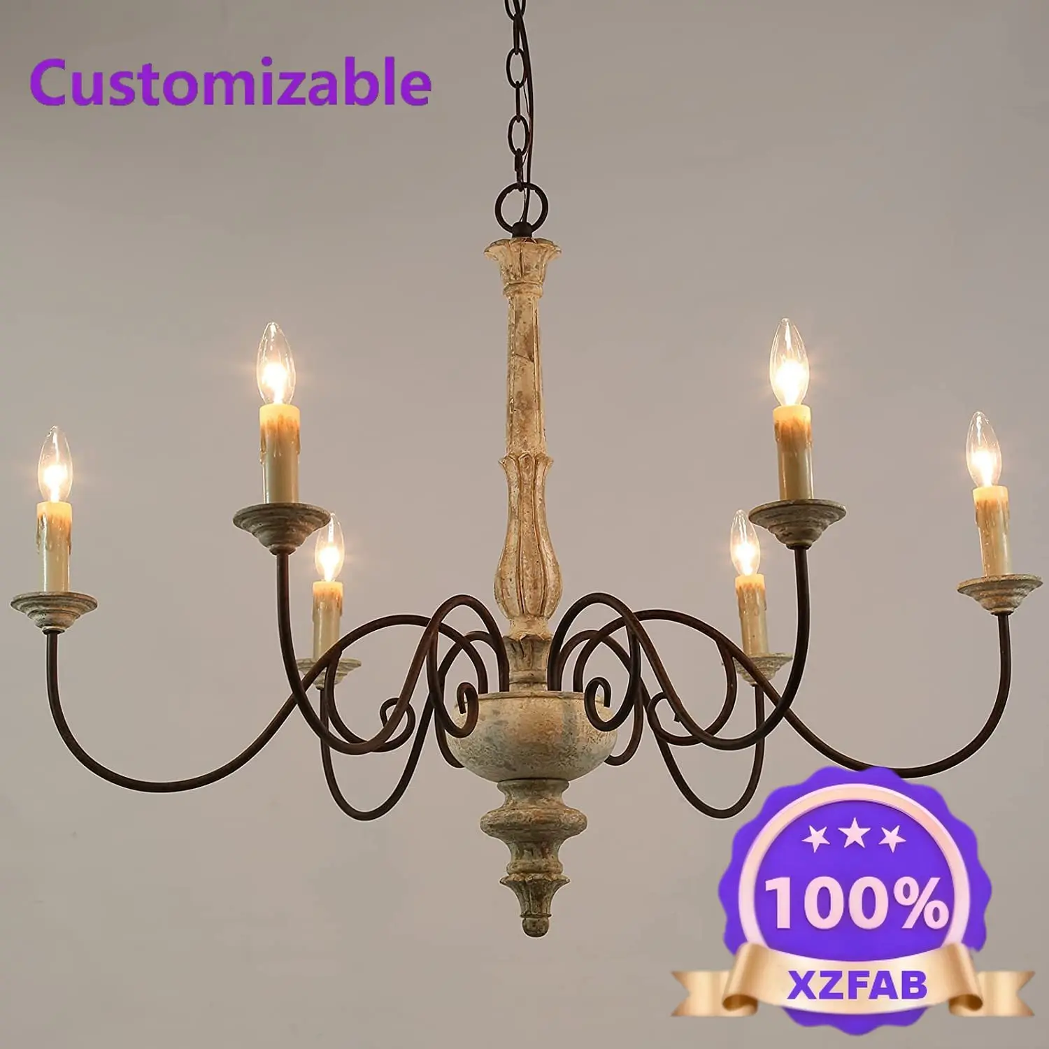Factory Direct 2026 Cross-border exclusive American country French retro chandelier living room dining room bedroom clothing