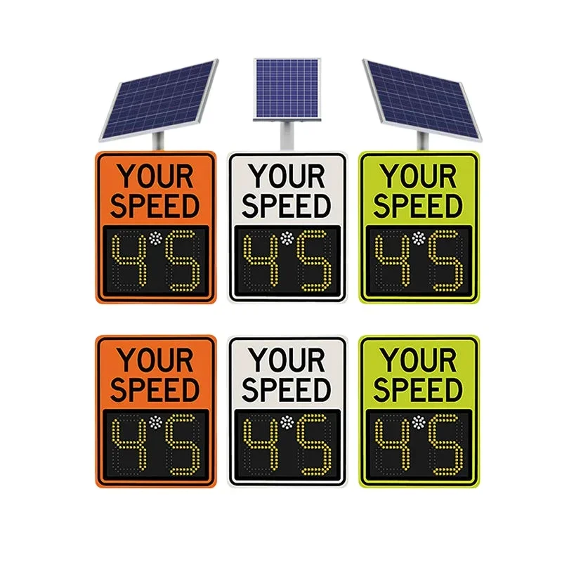 Solar Light Emitting Diode High Intensity Reflective Aluminum Alloy Outdoor Road Safety Warning Traffic Sign