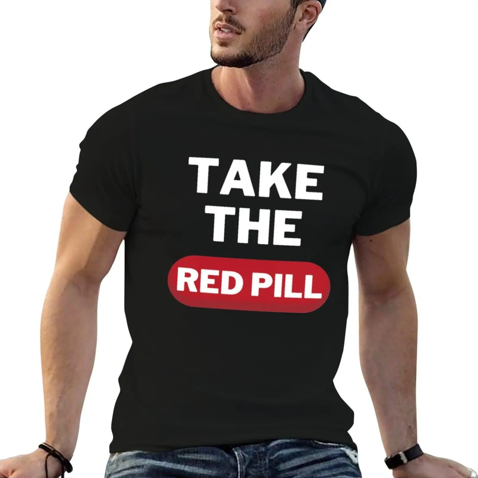 Take The Red Pill T-Shirt gifts for boyfriend Aesthetic clothing men clothings