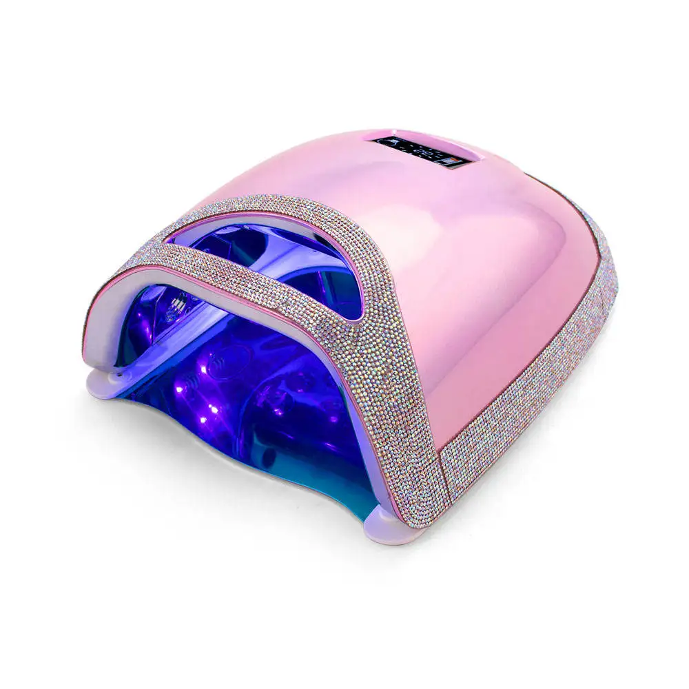 Cloverfei Diamond Pnk UV LED Nail Lamp Rechargeable Fast Curing Gel Polish Dryer Portable Home Use 4 Hours Battery
