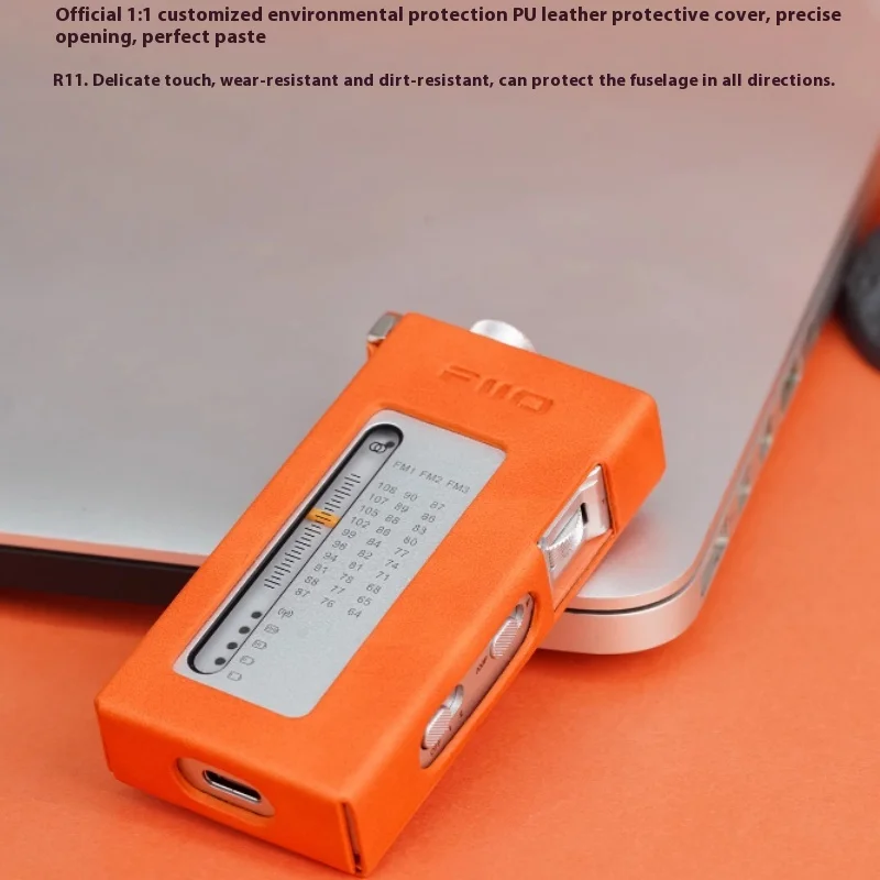 FiiO SK-RR11 Radio Leather Protective Case Anti Slip PU Leather Case With Hanging Rope+Hand Rope Customized FiiO RR11 Radio Case