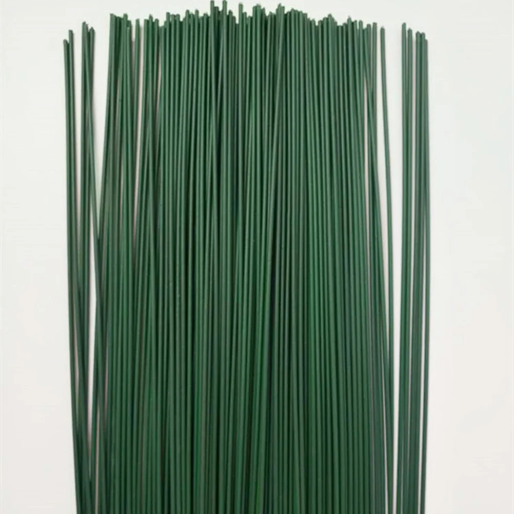 

100pcs 40Cm Everlasting Flower Stem Green Wire Artificial Flowers Stem For Diy Wedding Decor Floral Crafts Party Decoration