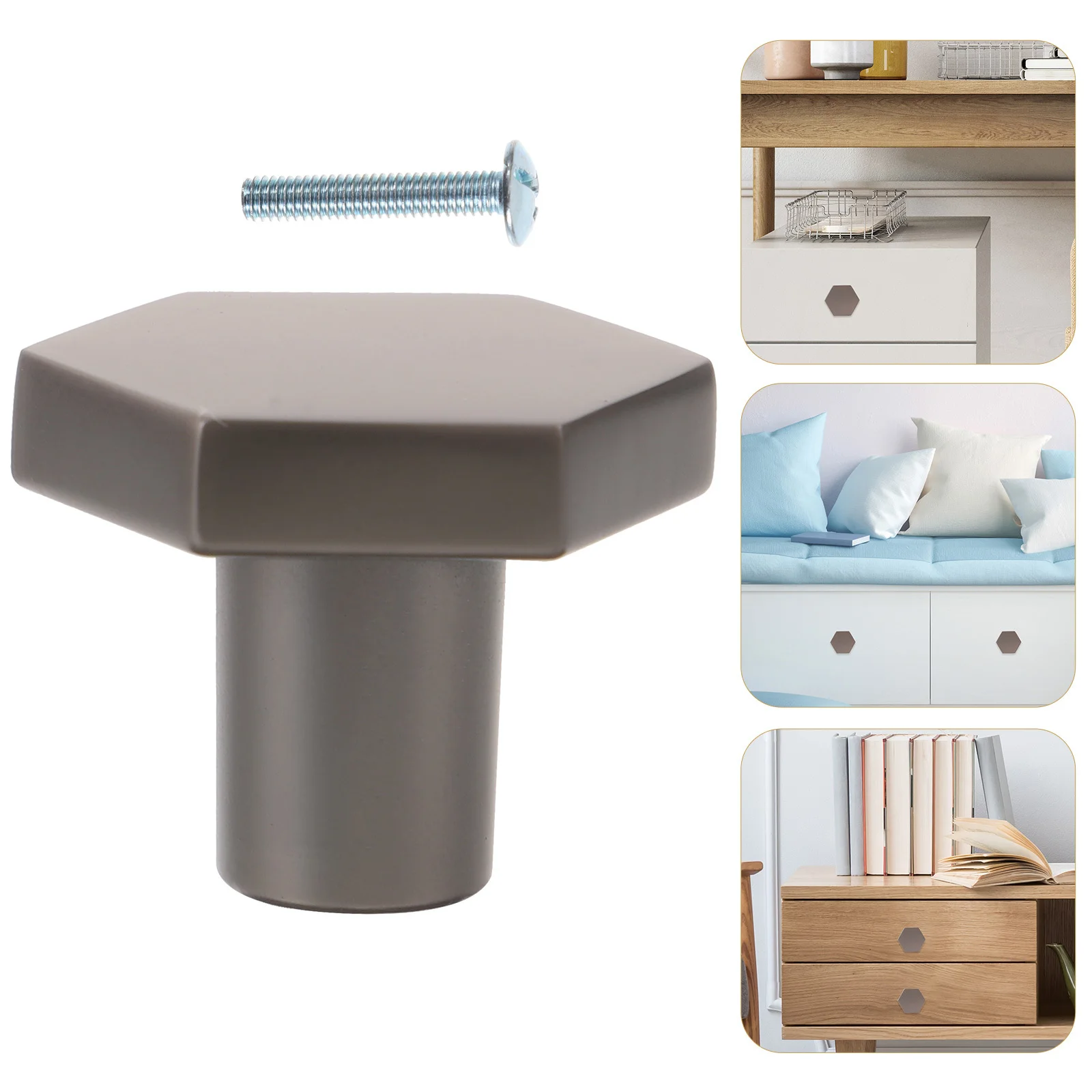 

Small Hexagonal Metal Furniture Knob Cabinet Pull Smooth Dresser Handle Drawer Door Knobs for Wardrobe Cupboards