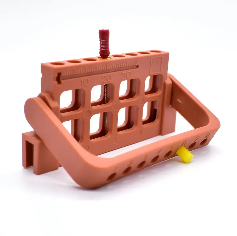 Dental  Plastic Holder 8 Holes Plastic Stand  Root Canal File Holder Plastic Endo Measuring Instrument With a Record Function