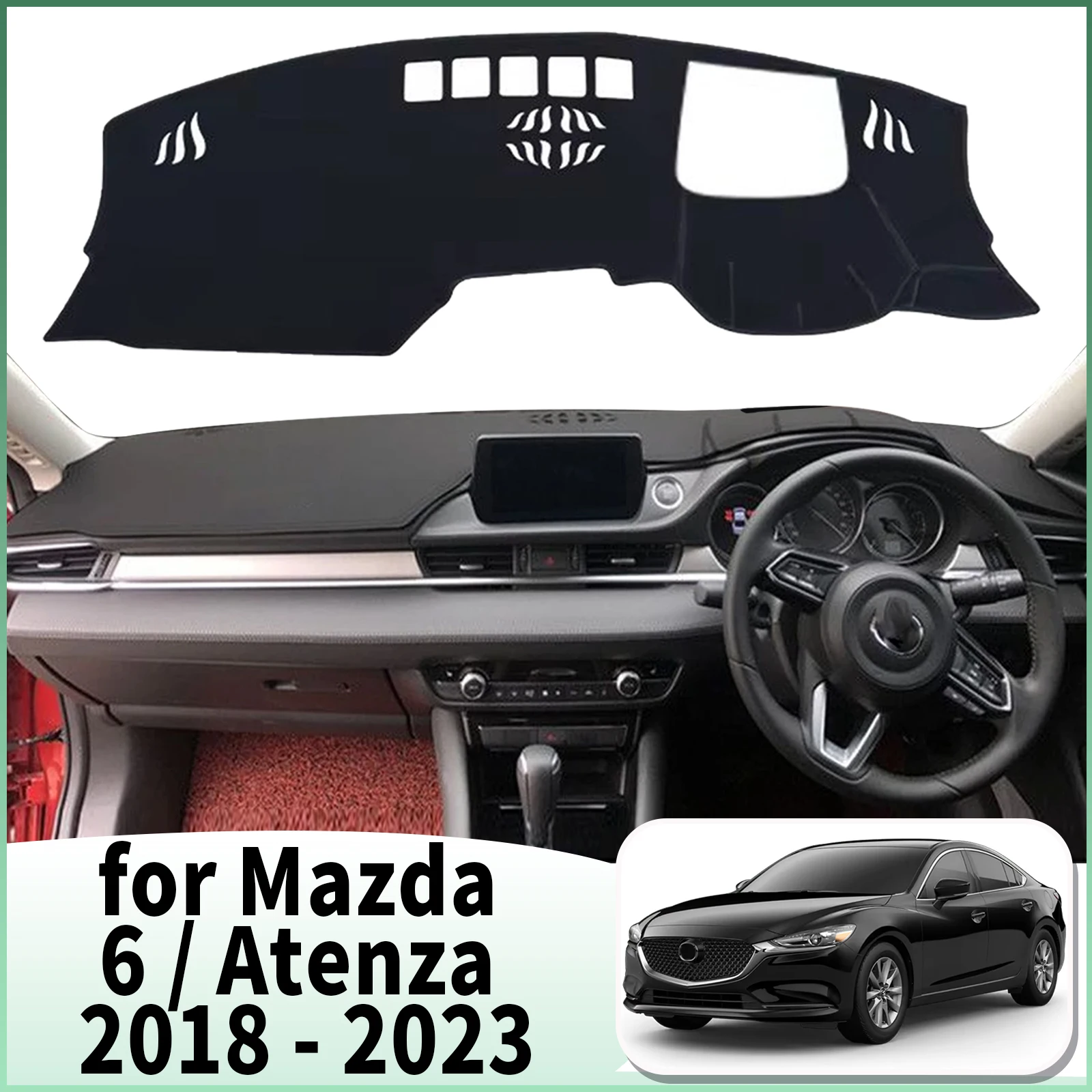 

fit for Mazda 6 GJ GL Mazda6 Atenza 2018-2023 Car Dashmat Accessories Dashboard Cover Pad DashMat Sunshade Protective Carpet