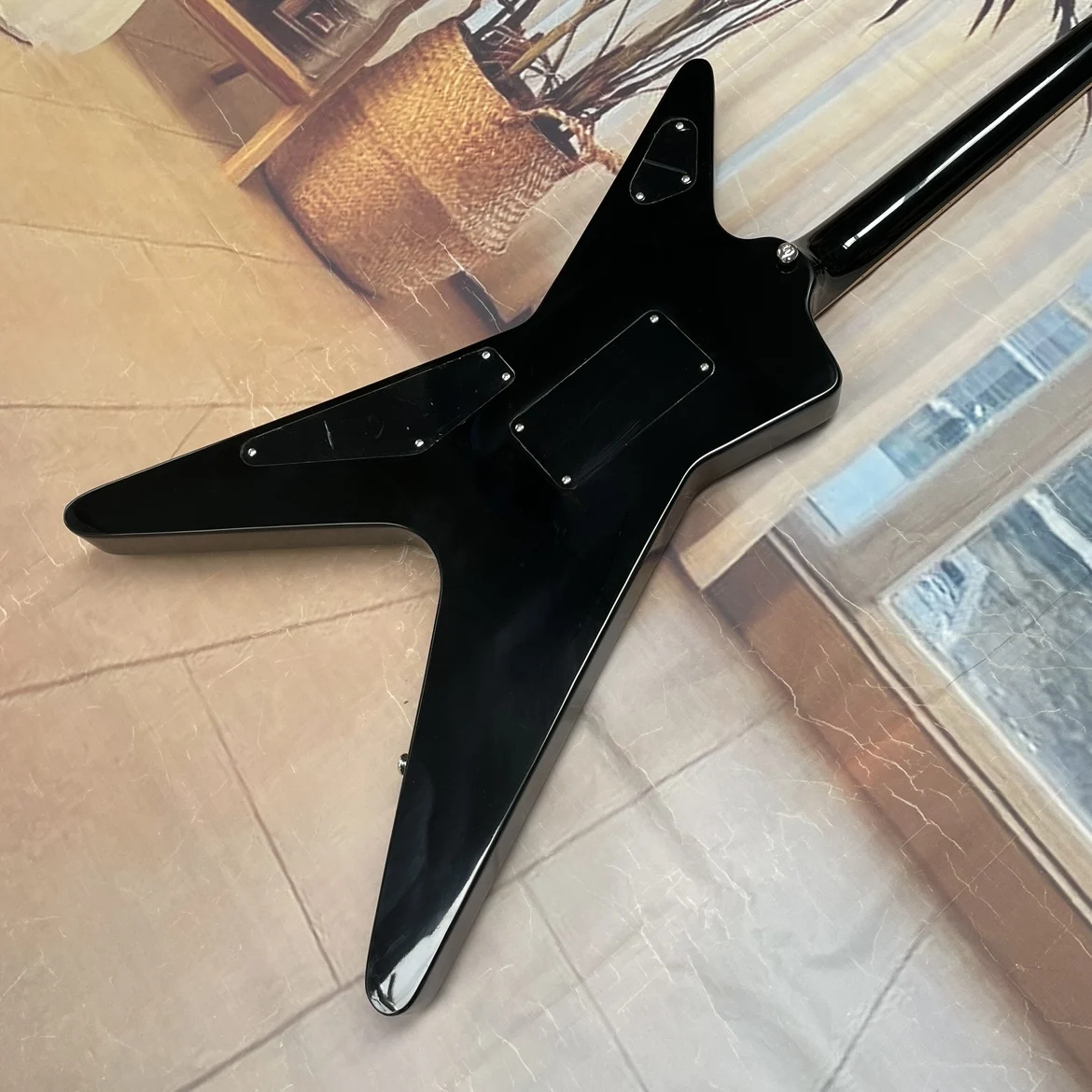 6-string electric guitar,tiger maple veneer,tremolo system, maple fingerboard guitars—professional performance electric guitarra view 6