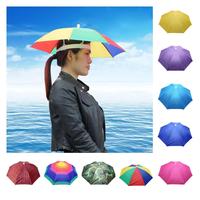 Outdoor Umbrella Cap Women Men Head-wearing Hat Umbrella Foldable Portable Outdoor Camping Fishing Tea-picking Sunshade Hat