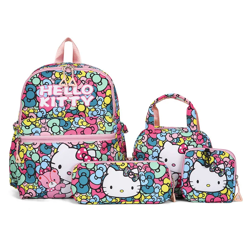 

Hello Kitty Backpack Cute Women Accessories Large Capacity Double Shoulder Cartoon Children Toy Lightweight Girl Gift Wholesale