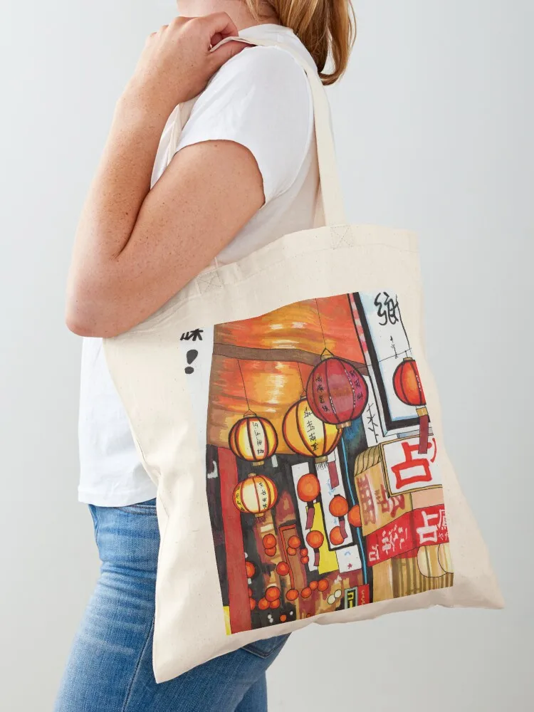 

Street Lanterns Tote Bag shopping bag logo Handbags Lady bag Canvas shoulder