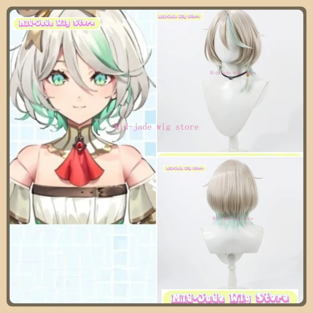 

Mid-jade Wig Store VTuber Cecilia Imai Cosplay Wig Anime Game Role-playing Halloween Party Synthetic Wig