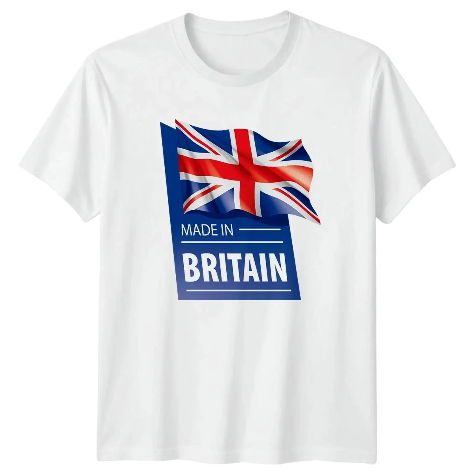 Made In Britain Union Jack British Heritage Herren T Shirt Damen Grafik Oberteil vintage Washed fashion Soft Casual graphic
