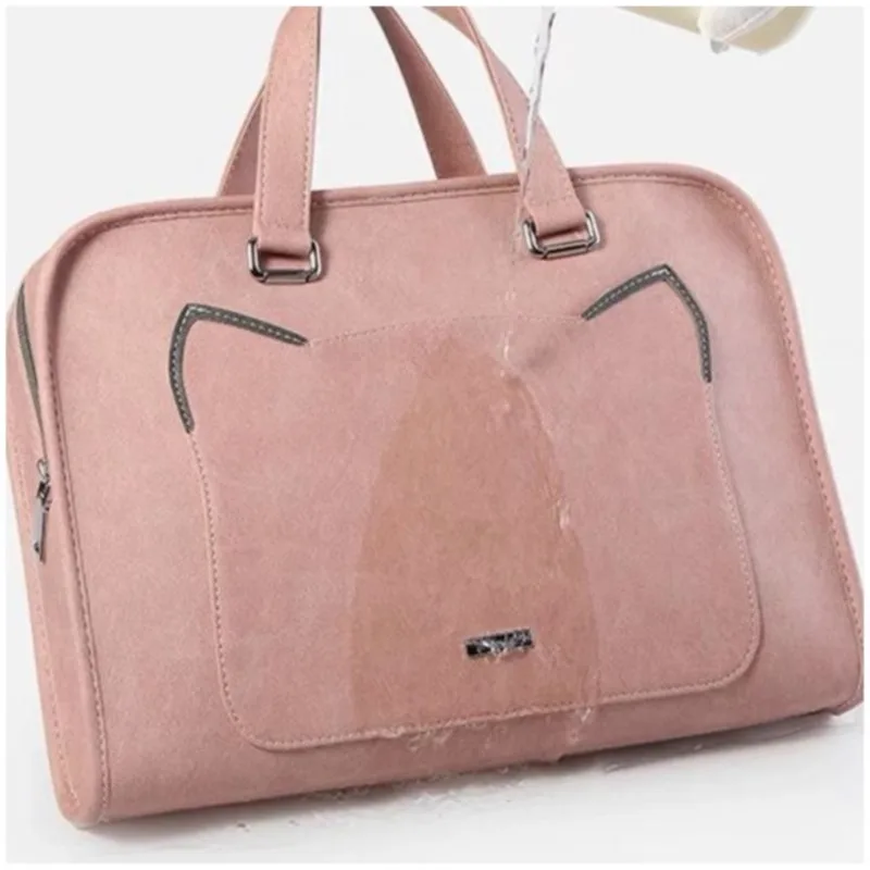 Ins الوردي حقيبة كتف للكمبيوتر المحمول حقيبة يد مقاوم للماء ماك بوك اير برو 13.3 14 15.6 16 بوصة حافظة كمبيوتر السفر للصدمات حقيبة النساء