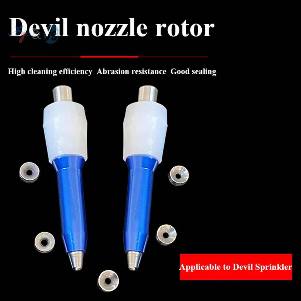 High Pressure 1500bar Stainless Steel Devil Nozzle 360 Degree Rotating Impact Type Efficient Rotary Washing Cleaning Nozzle