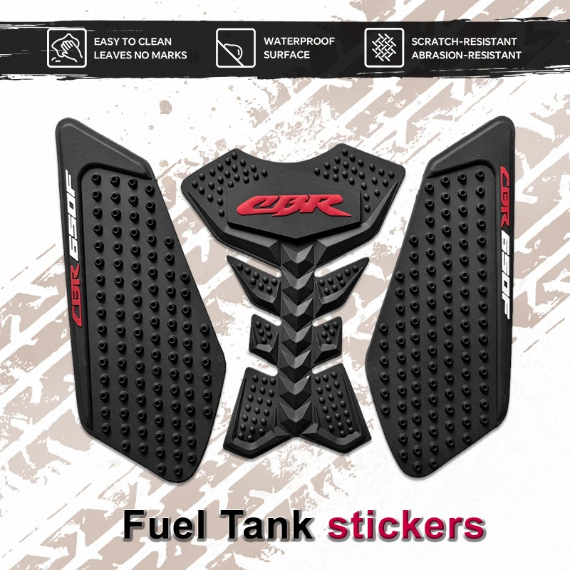 Motorcycle Fuel Tank Side Decoration Decals For CB650F CBR650F 2014-2017 Anti Slip Gel Fishbone Tank Pad Stickers cb605f cbr650f