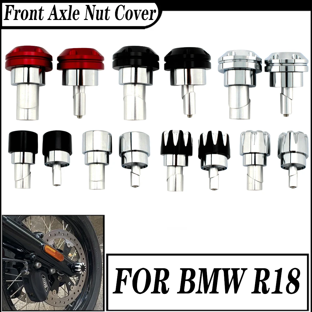 

FOR BMW R18 R 18 R18 Classic R 18 Classic 2020-2026 Motorcycle Front Axle Nut Cover Crash Slider Protector Cap Bolt Set Pair