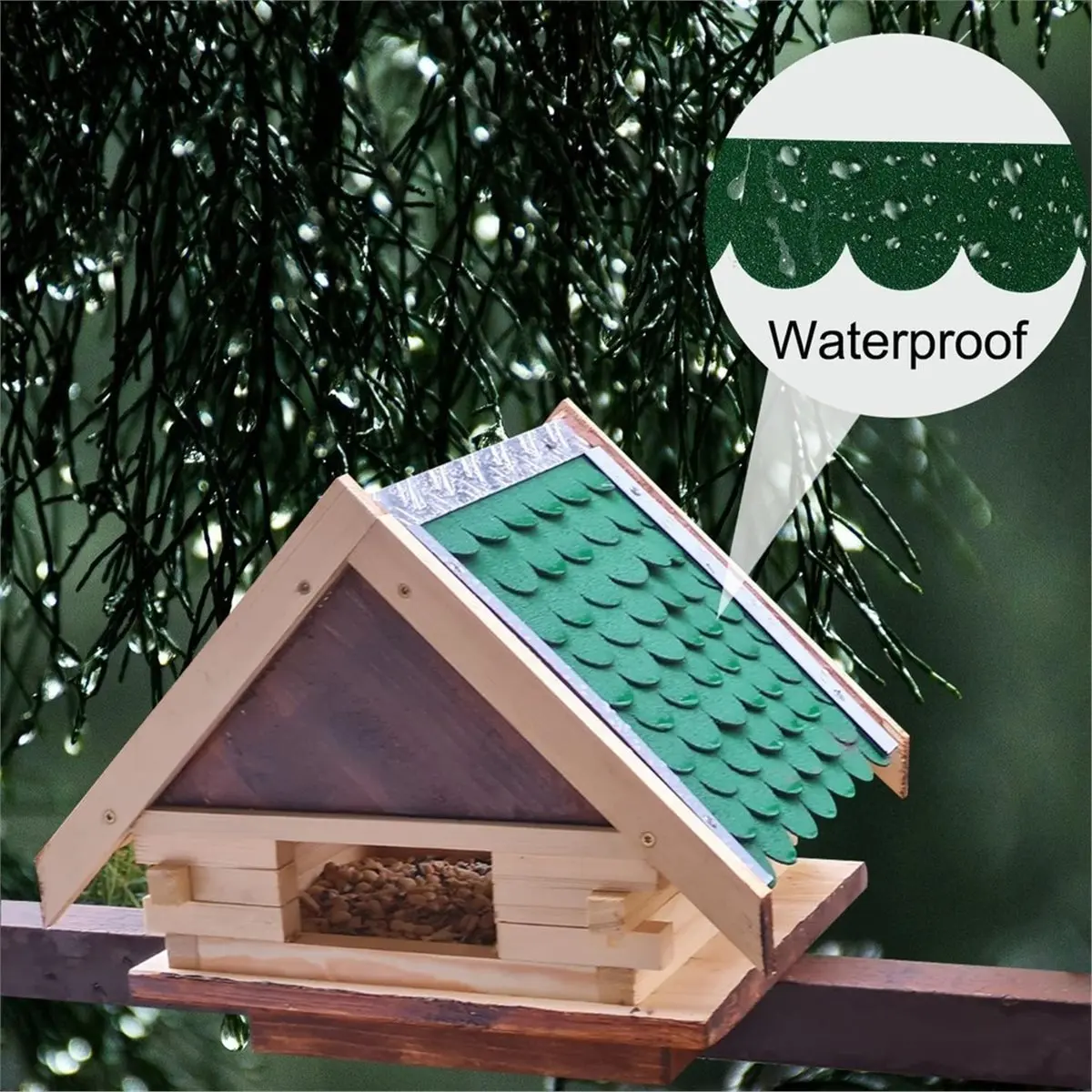 【CYBER MONDAY】32 Pack Roofing Felt for Bird House,Mini Roof Shingles,Roofing Felt Self-Adhesive for Bird Houses,Nesting Box Roof