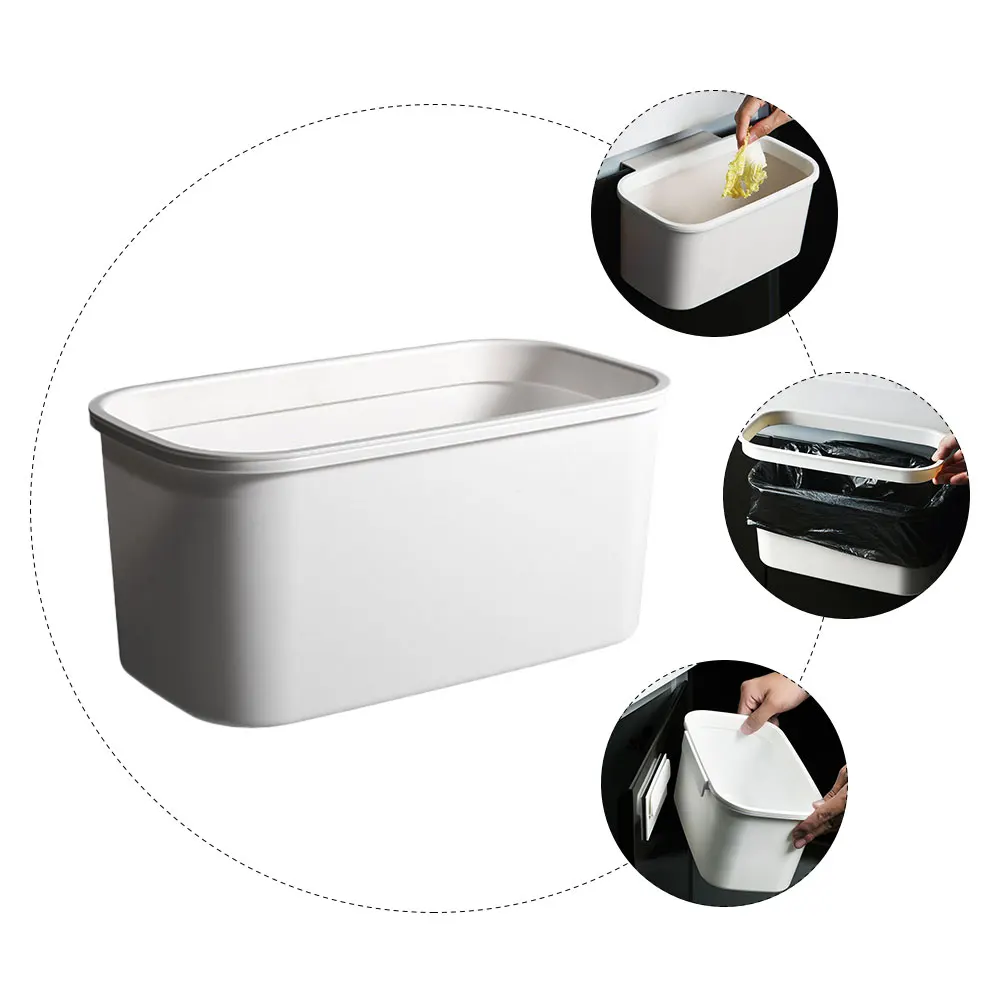 

1pc Wall Plastic Garbage Trash Can Strong Durable Space Saving Garbage Container Rubbish Container Rubbish Can