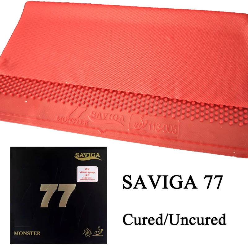 

SAVIGA Cured/No Cured Table Tennis Rubber 77 Monster Long-Pips OX Ping Pong Rubber Fast Attack Without Sponge ITTF Approved