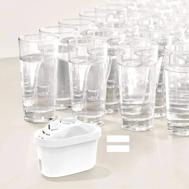 เครื่องกรองน้ำบริสุทธิ์6ชิ้นไส้กรองน้ำน้ำ BRITA MAXTRA + PLUS ชุดสีขาว6ชิ้นน้ำมะนาวคลอรีน