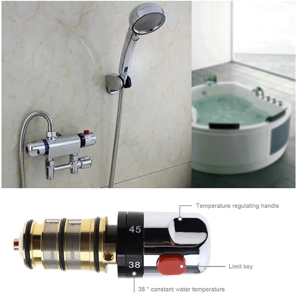 

Латунный термостатический смесительный клапан, керамический контроль температуры для картриджа деталей солнечного водонагревателя