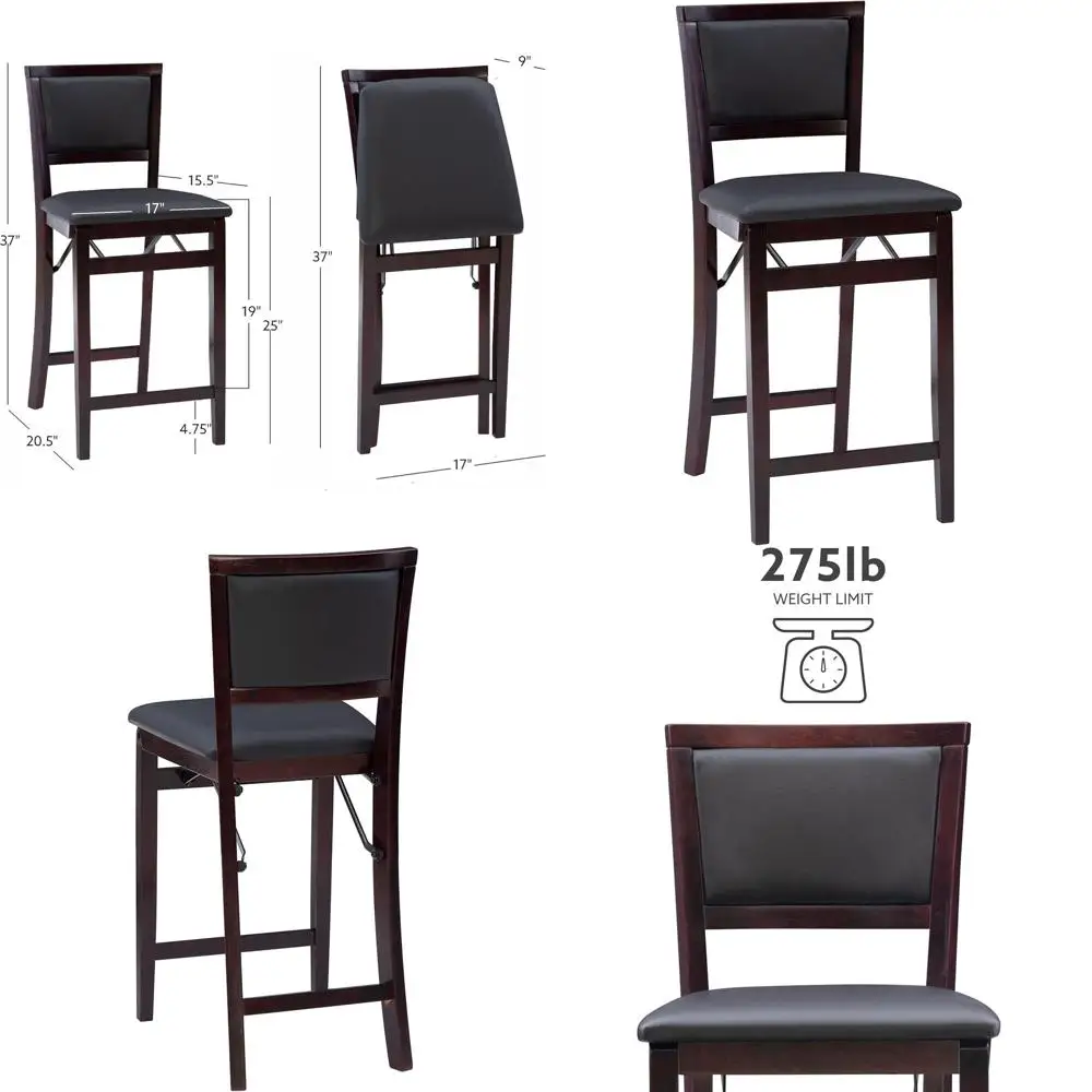 

Folding Bar Stool with Keira Pad, 24 High Home Decor